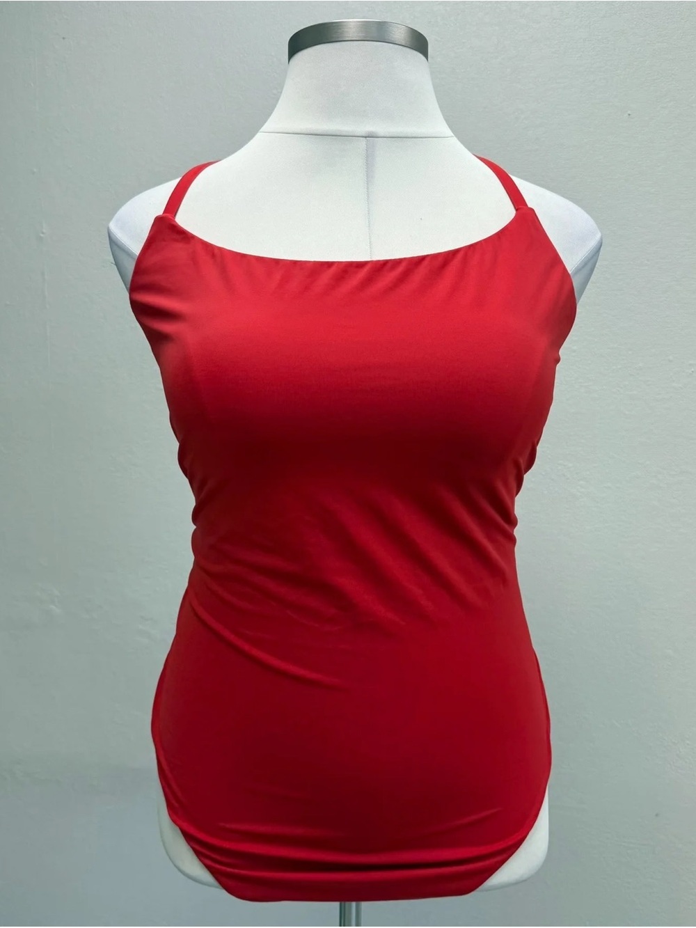 Andie Red Criss Cross Back Strap One Piece Swim Suit - Size XXL Tall